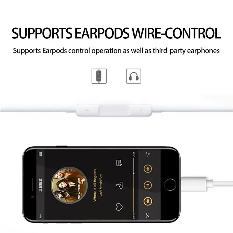 Stiger 3 5mm Headphone Jack Adapter 3 In 1 Audio And Charge Headphone Splitter For Phone IPhone12 11Pro X 8 7Plus