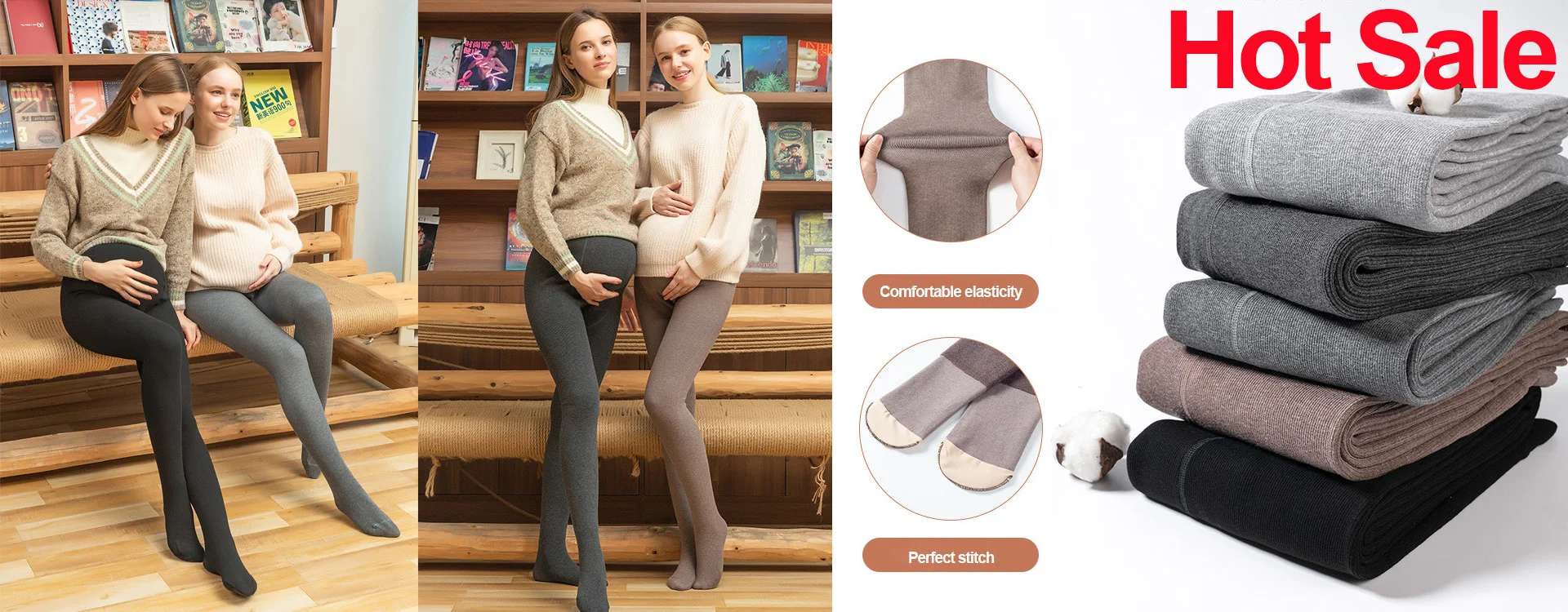 [LBBFS] HOT SALE Spring & Autumn models without velvet Women Adjustable Leggings Pregnancy Pants Pregnant Pantyhose best leggings for women