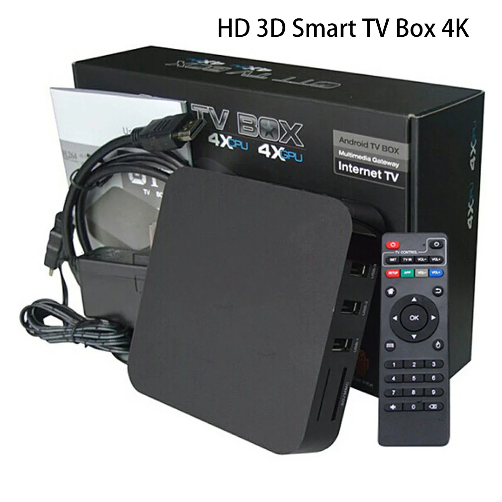 2021 HD 3D Смарт ТВ-бокс 4K Android Rk3228 2 4G Wifi домашний пульт дистанционного управления Google