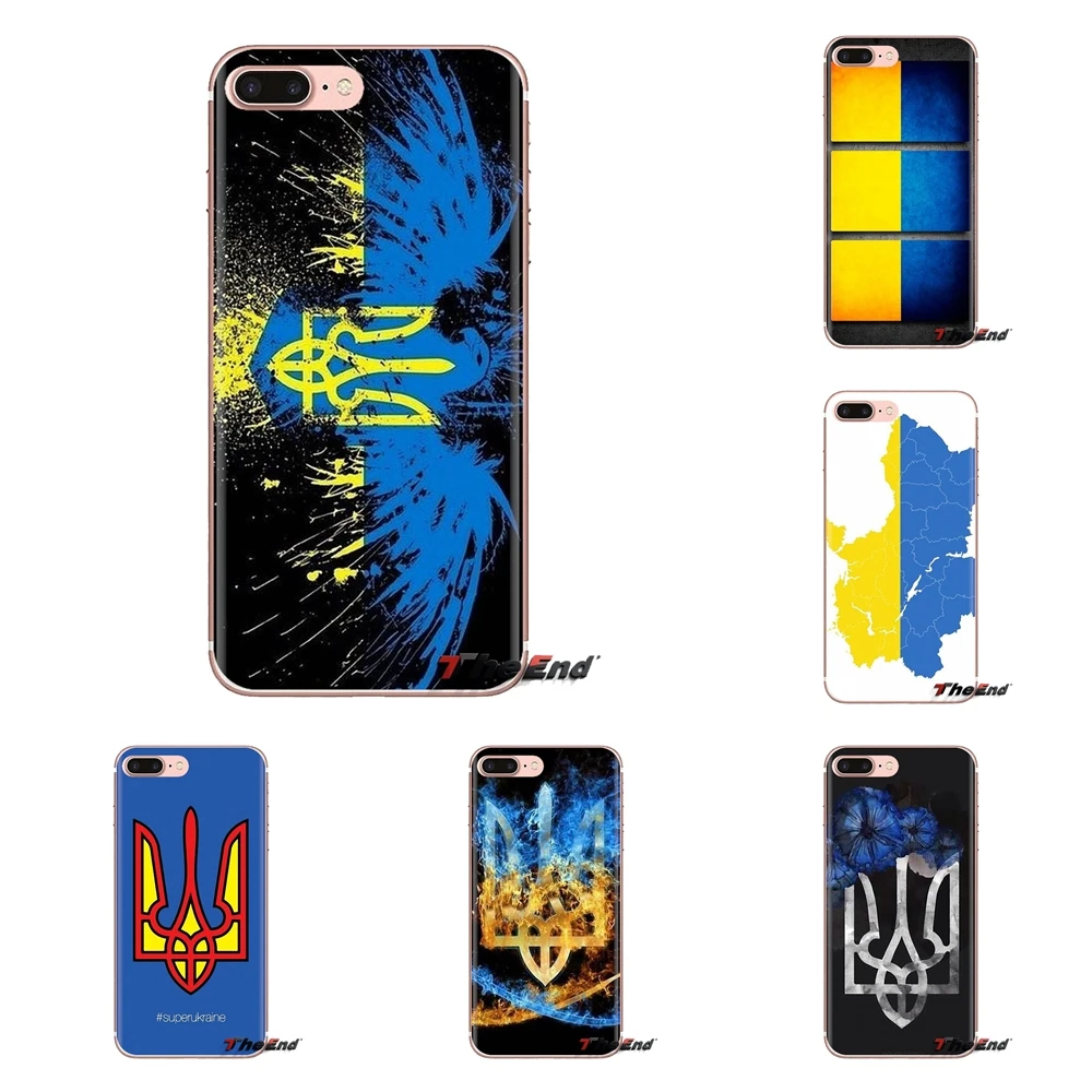 Soft Transparent Cases Covers UA Ukraine Ukrainian Flag For iPod Touch Apple iPhone 4 4S 5 5S SE 5C 6 6S 7 8 X XR XS Plus MAX |