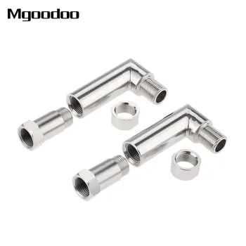 

Mgoodoo 6Pcs O2 Oxygen Sensor Angled Extender Spacer 90 Degree Bung Extension M18 X 1.5 Exhaust Extension Oxygen Sensor Extender
