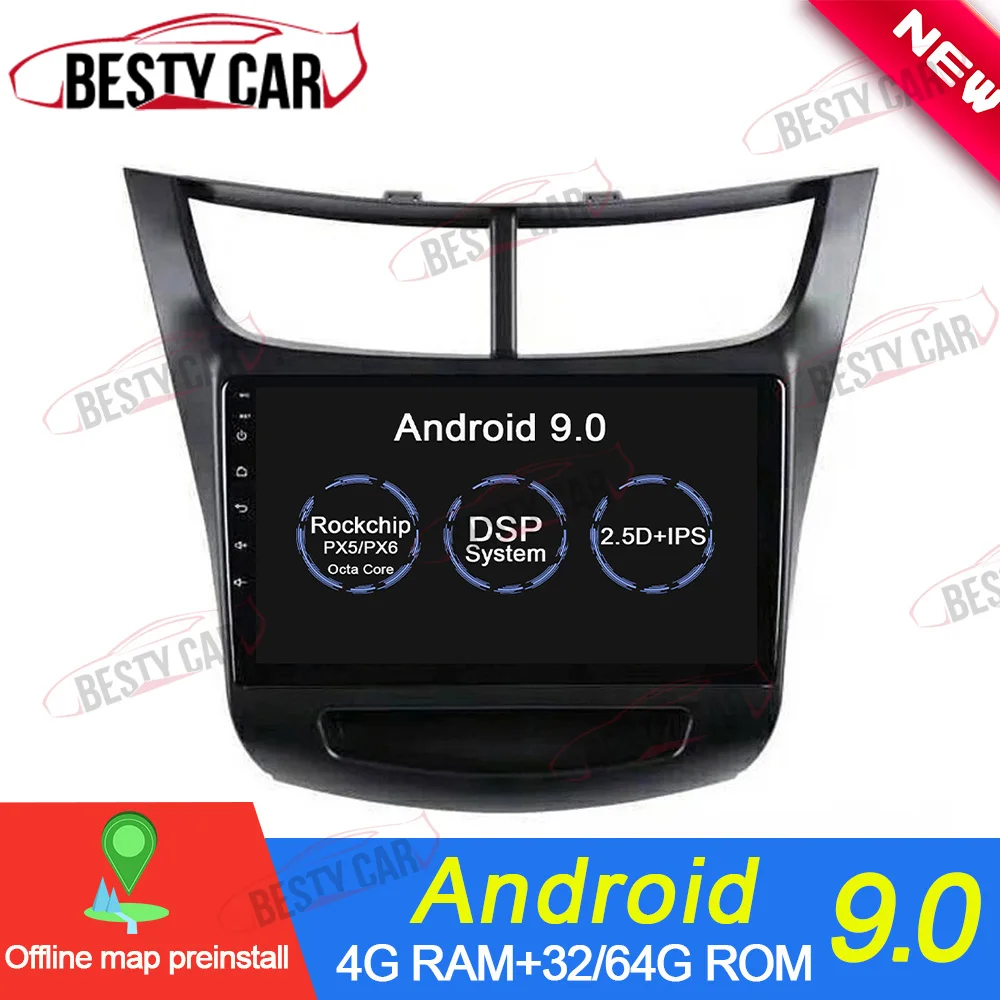 9 ''ips Android 9,0 Автомобильный мультимедийный плеер Авто Радио стерео для Chevrolet Парус 3 16 17 gps навигации BT DSP 4 Гб+ 32 ГБ/64 ГБ
