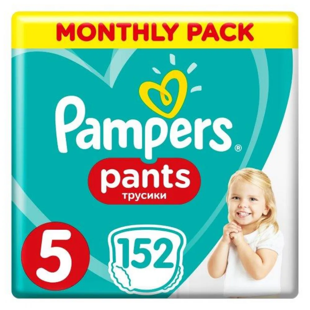 Трусики Pants Pampers, размер 5,(12-17 кг), 152 шт