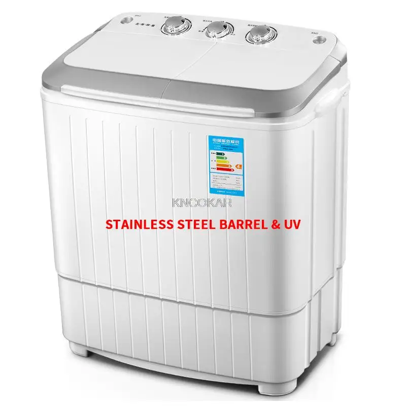 Double Barrel UV Mini Washing Machine UV Stainless Steel Barrel Washing Machine Portable Washer and Dryer