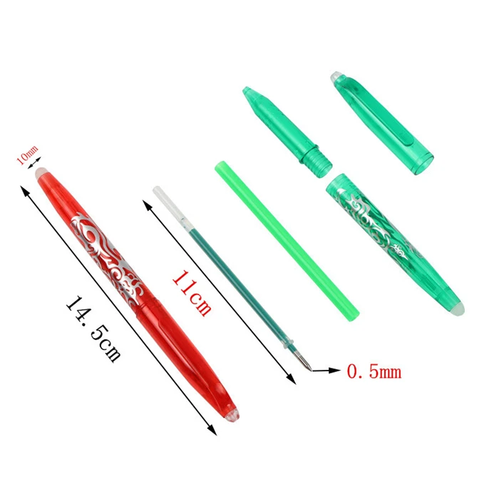 8 шт набор стираемых ручек цветные 8 цветов гелевые ручки для школы, офиса, креативные инструменты для рисования, студенческие канцелярские принадлежности 0,5 мм
