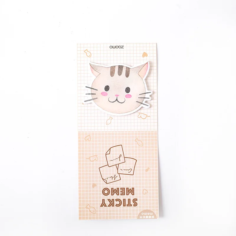 Kawaii Fat Doodle серии кошка персик динозавр N Times Набор стикеров для заметок страница Флаг Закладка Школа Офис Канцелярские Принадлежности - Цвет: 01