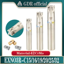 Exn exn03 exn03r fresa barra c15 c17 c16 c20 c25 c24 c32 lnmu0303 alimentação rápida dupla face inserção ferramenta ferramenta de trituração titular