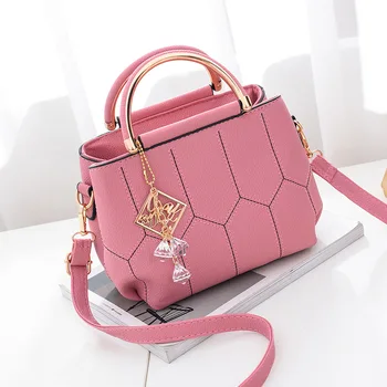 

2018 Spring-Summer New Style WOMEN'S Bag Hand Japanese and Korean Style Simple Square Sling Bag Stylish Shoulder Bag Shoulder Ba