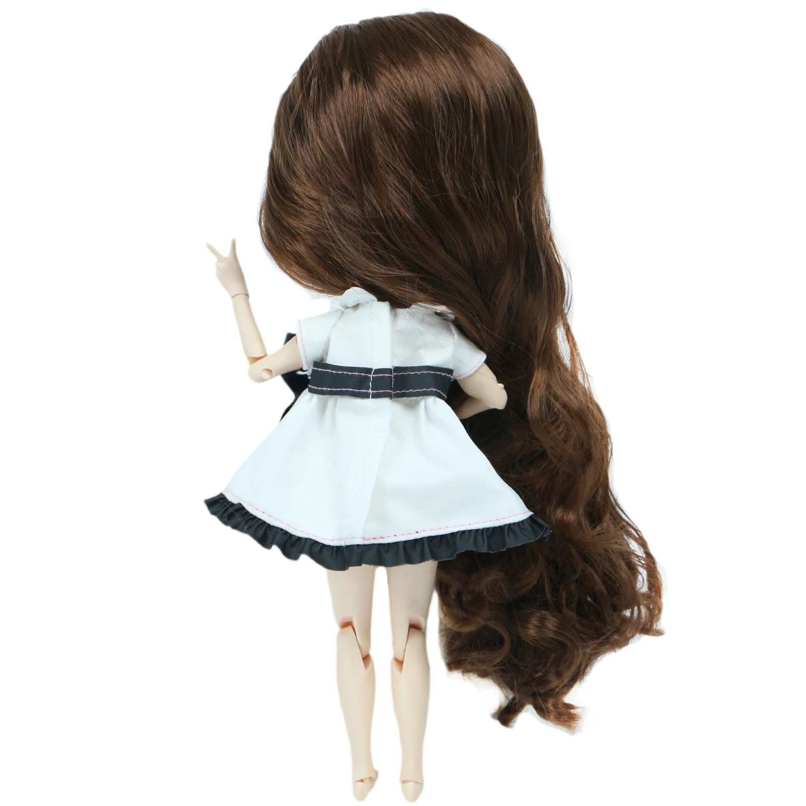 Высококачественная Милая одежда белое черное платье с бантом Повседневная одежда аксессуары для одежды кукла блайз 11,5 дюйма игрушки