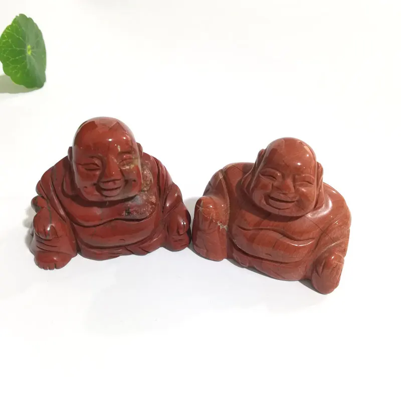 Великолепная 2-Дюймовая статуэтка Будды мейтреи из красной яшмы лечебная