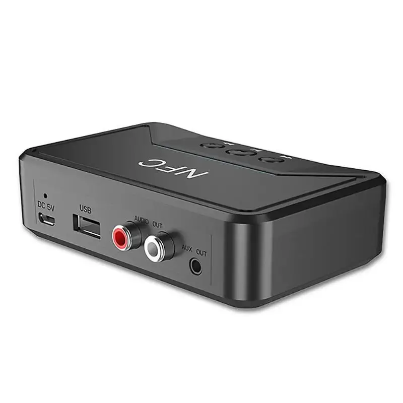 BT200 NFC Bluetooth 5,0 аудио приемник 3,5 мм AUX RCA Jack Hifi стерео аудио адаптер Поддержка ключа: A2DP/AVRCP для автомобильного динамика