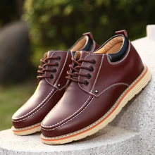 

Spring Classic British Stylish Red Men's Tooling Shoes Casual Low-cut Soft Sewing Leather Work Shoes for Men zapatos piel hombre