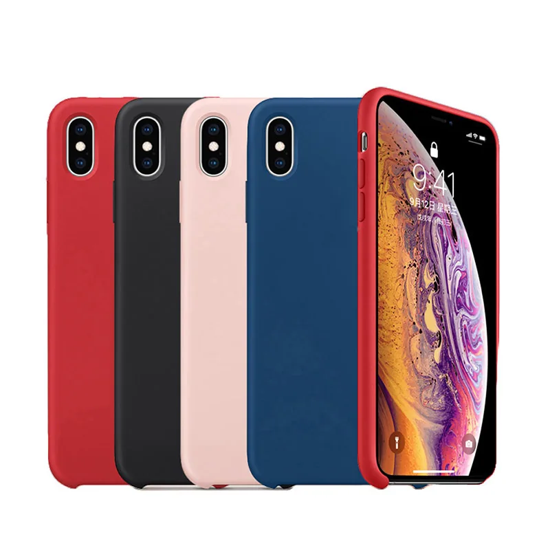 Официальный чехол для iPhone X S R M 8 5 SE 7 8 Plus 6S 6 Plus из микрофибры жидкий Мягкий силиконовый чехол для телефона