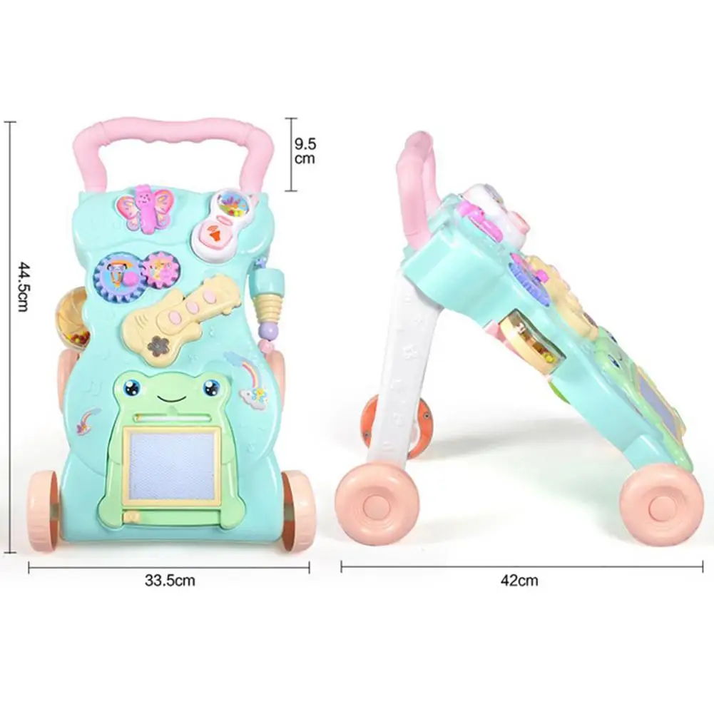 Kidlove многофункциональная детская Регулируемая скорость ходунки с музыкой обучающая доска для рисования игрушка