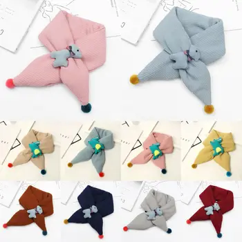 

Cartoon Autumn Winter Baby Girls Boys Scarf Cute Warm Toddler Kids Giraffe Scarf Neck Warmer With Ball Children Scarf