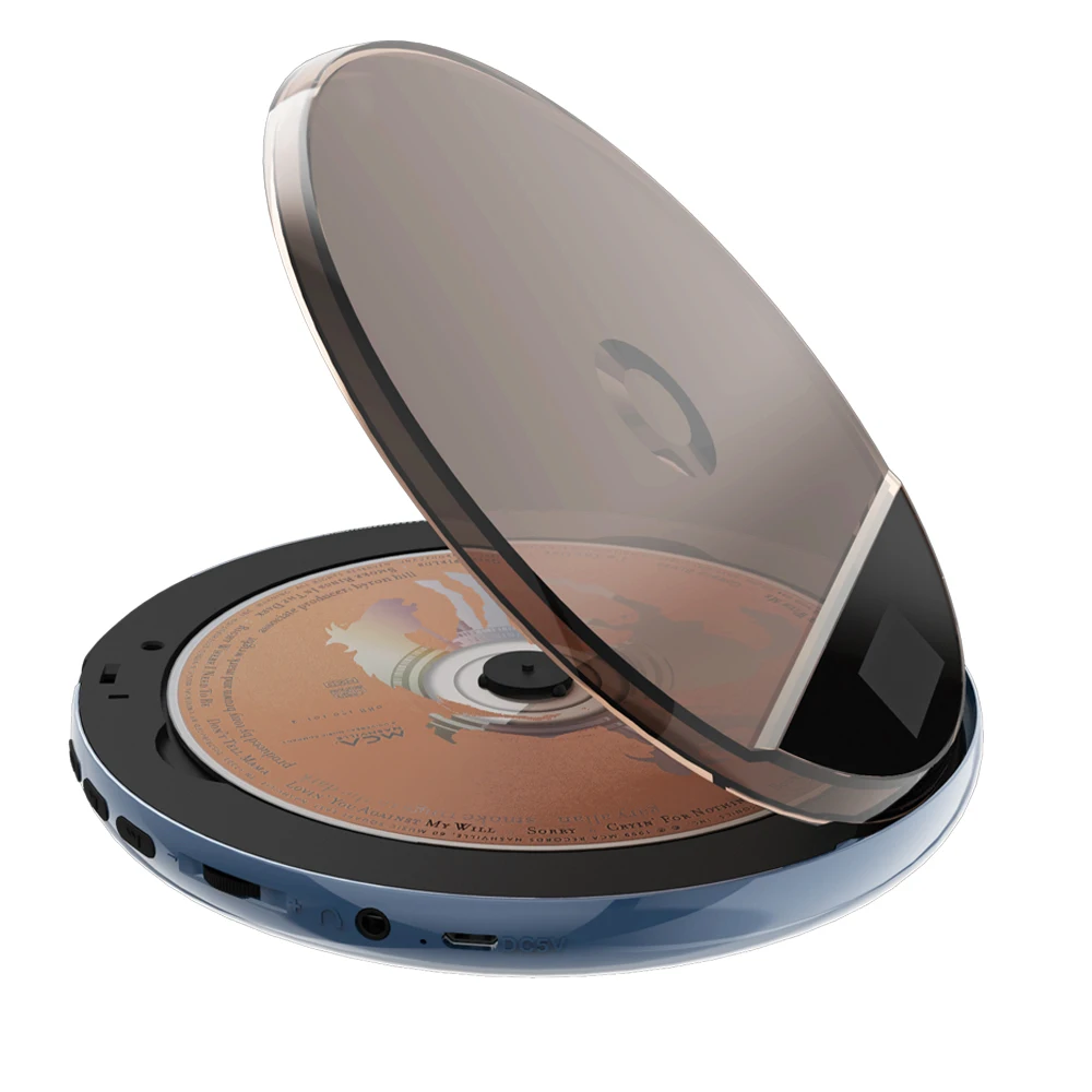 HOTT CD 609 Portable CD Player with LCD Headphone Jack Nonslip ShockProof Protection Compact