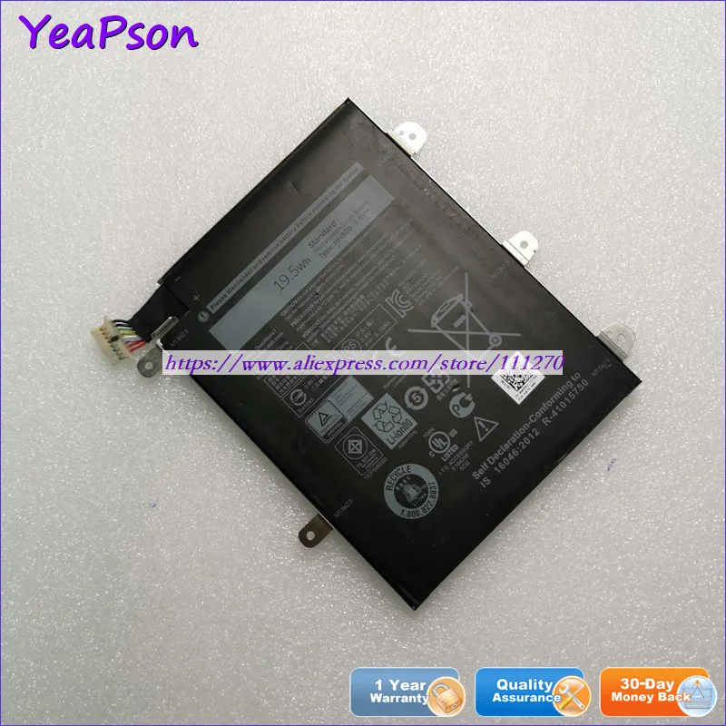 Yeapson 3.8V 19.5Wh Genuine HH8J0 FDD57 WXR8J Laptop Battery For Dell Venue 8 Pro 5855 Notebook computer | Компьютеры и офис