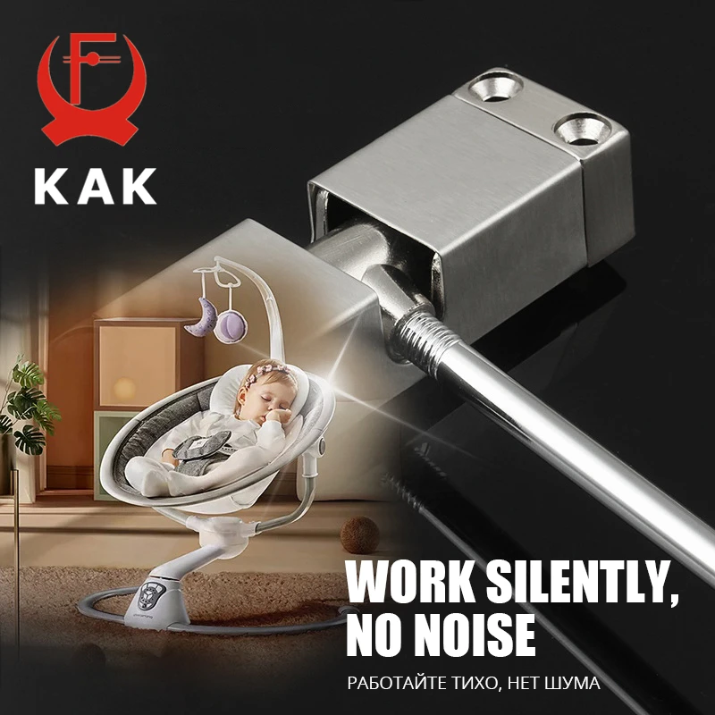 Stainless Steel Automatic Door Closer Adjustable Speed Door Closing Device 40KG Black Gold Furniture Hardware