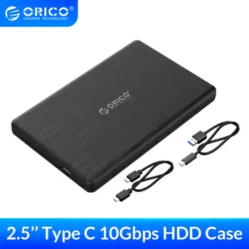 ORICO HDD Case 2.5 inch SATA to USB3.1 Gen2 Type-C/ USB3.0 SSD Adapter for 7mm USB C Hard Disk Drive Box External HDD Enclosure tool free 10gb s usb 3 1 type c hdd enclosure with ventilation holes sata 3 0 ssd mobile box usb c to sata 6gb s case asm1351