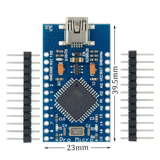 Pro Micro ATMEGA32U4 5V/16 МГц модуль с Загрузчиком для Arduino Мини USB/Micro USB 2 Row штыревые