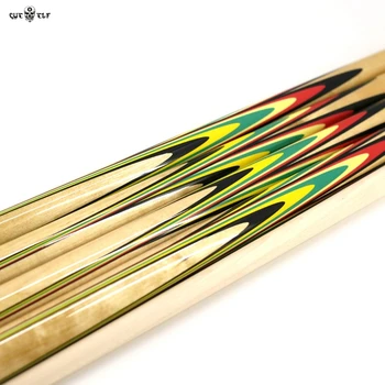 

Cueelf 12mm 142cm 520 530g rain bow design decal carom pool cues with hard canadian maple shaft