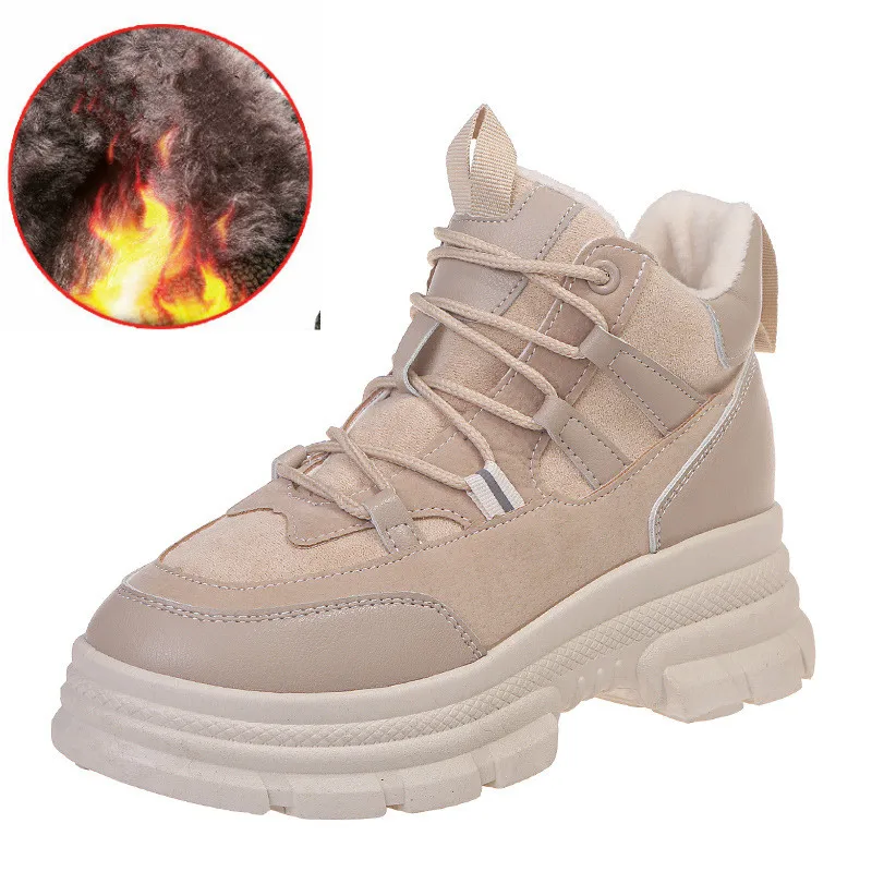 

Women boots Faux suede snow boots women ankle boots warm fur women ankle boots solid winter boots leather women shoes V11-17