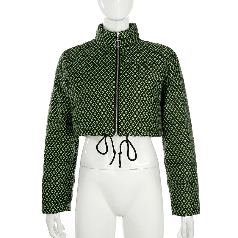 IAMHOTTY Cutton Fashion Streetwear Windbreaker Women Lace-Up Punk Moto& Biker Winter Jackets Long Sleeve Turtleneck Zipper Coat