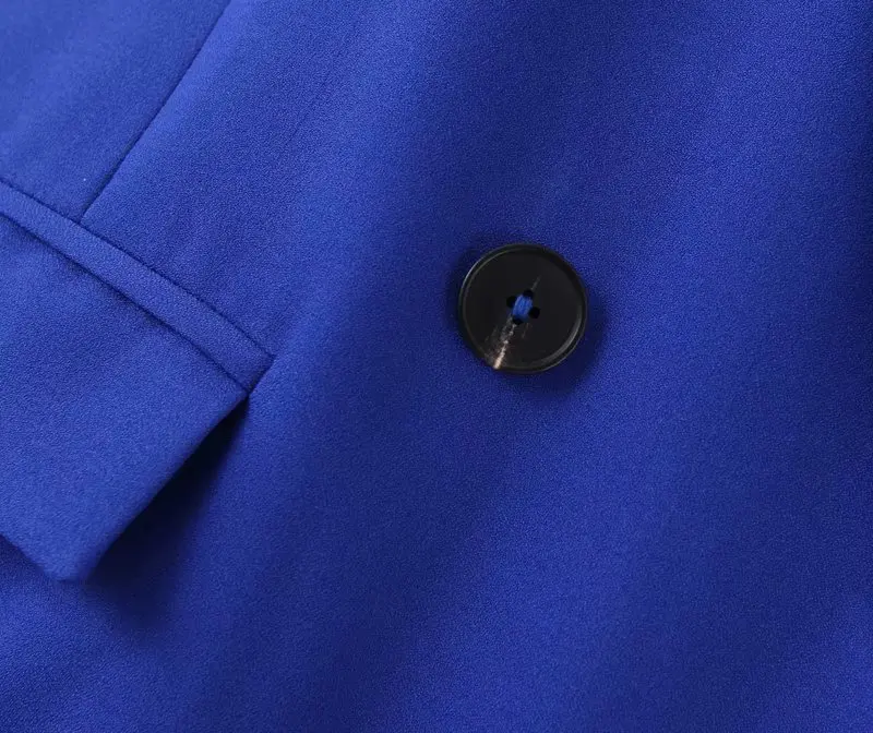 Женский элегантный синий Длинный блейзер жилет пальто сексуальный v-образный вырез без рукавов жилет Офисная Женская Верхняя одежда куртка Женский Chaleco Muje
