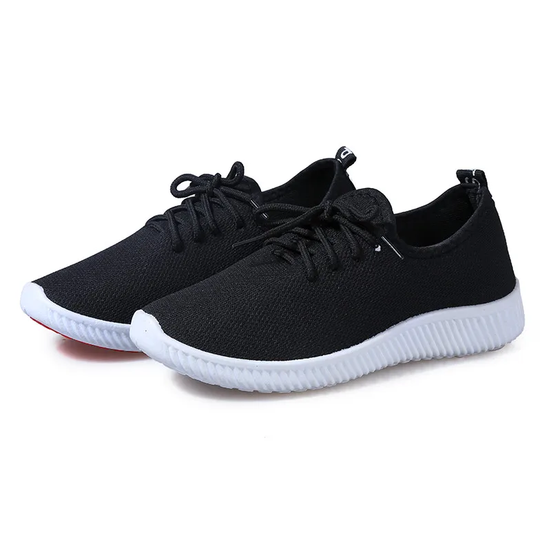 Women Sneakers Outdoor Solid Round Toe Breathable Loafers Soft Leisure Flat Running Shoes Sports Shoes Light Bottom Shoes#1007