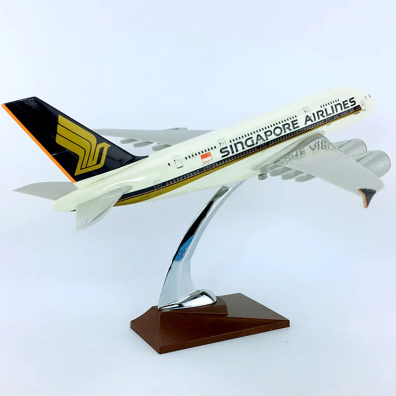 36 см статический самолет 1:200 Airbus A380-800 модель Сингапур авиация шасси W база сплава самолет коллекционные игрушечные самолеты