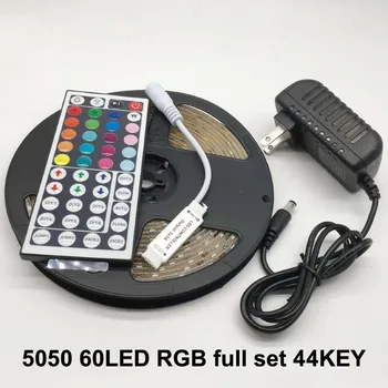 

LED Strip Light Flexible Diode Ribbon Tape DC 12V 1M 2M 3M 4M 5M SMD 2835 5050 RGB Waterproof Power Remote Lighting 24Key 44Key