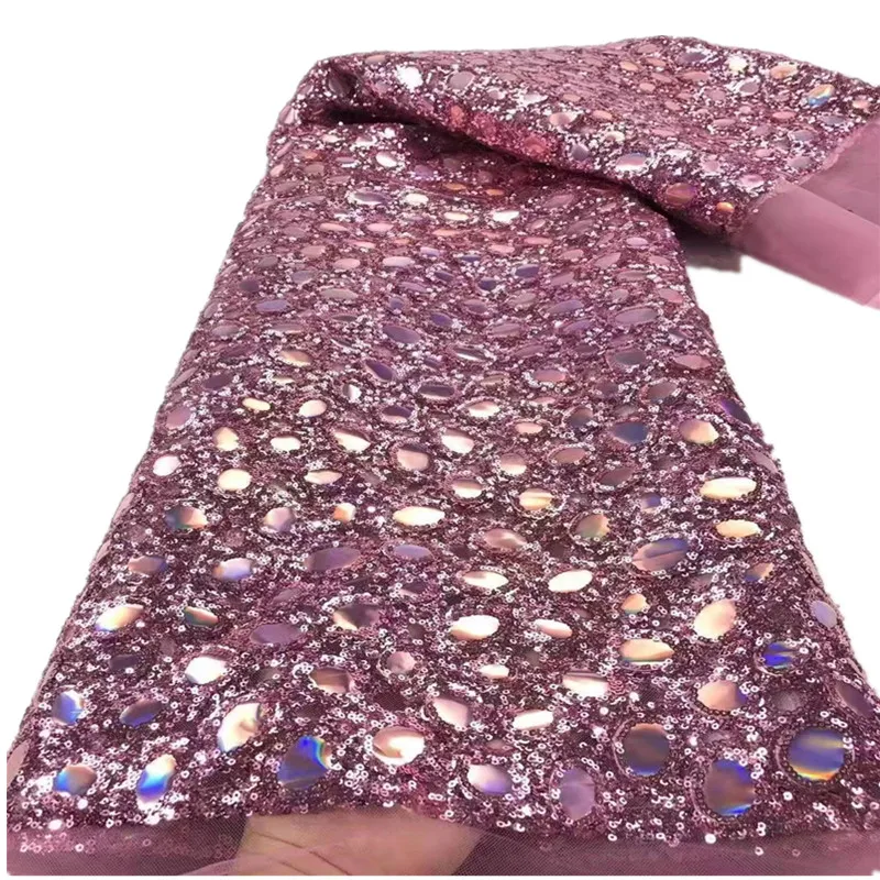 

Familiar African Net Lace Fabric With Sequins 2022 High Quality French Tulle Lace Nigeria Tulle Material For Wedding CD42252