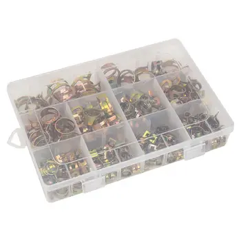 

Assorted Spring Clamps Clip Hose Pipe Air Tube Fastener W/ Storage Box