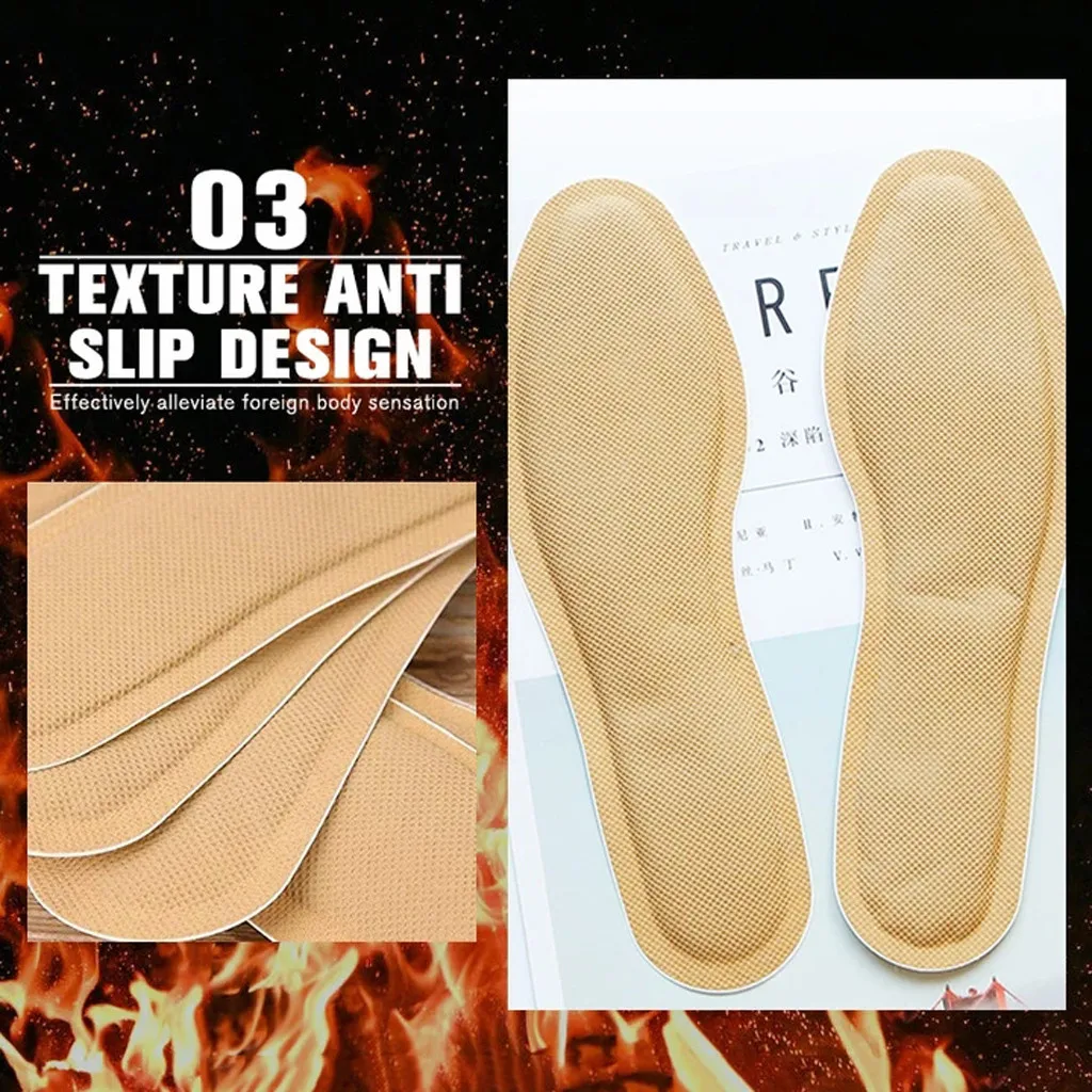 10 Pcs Self-heating insole heating warm foot paste hot post winter Breathable warm foot insoles Warm Insole Heated insole#C