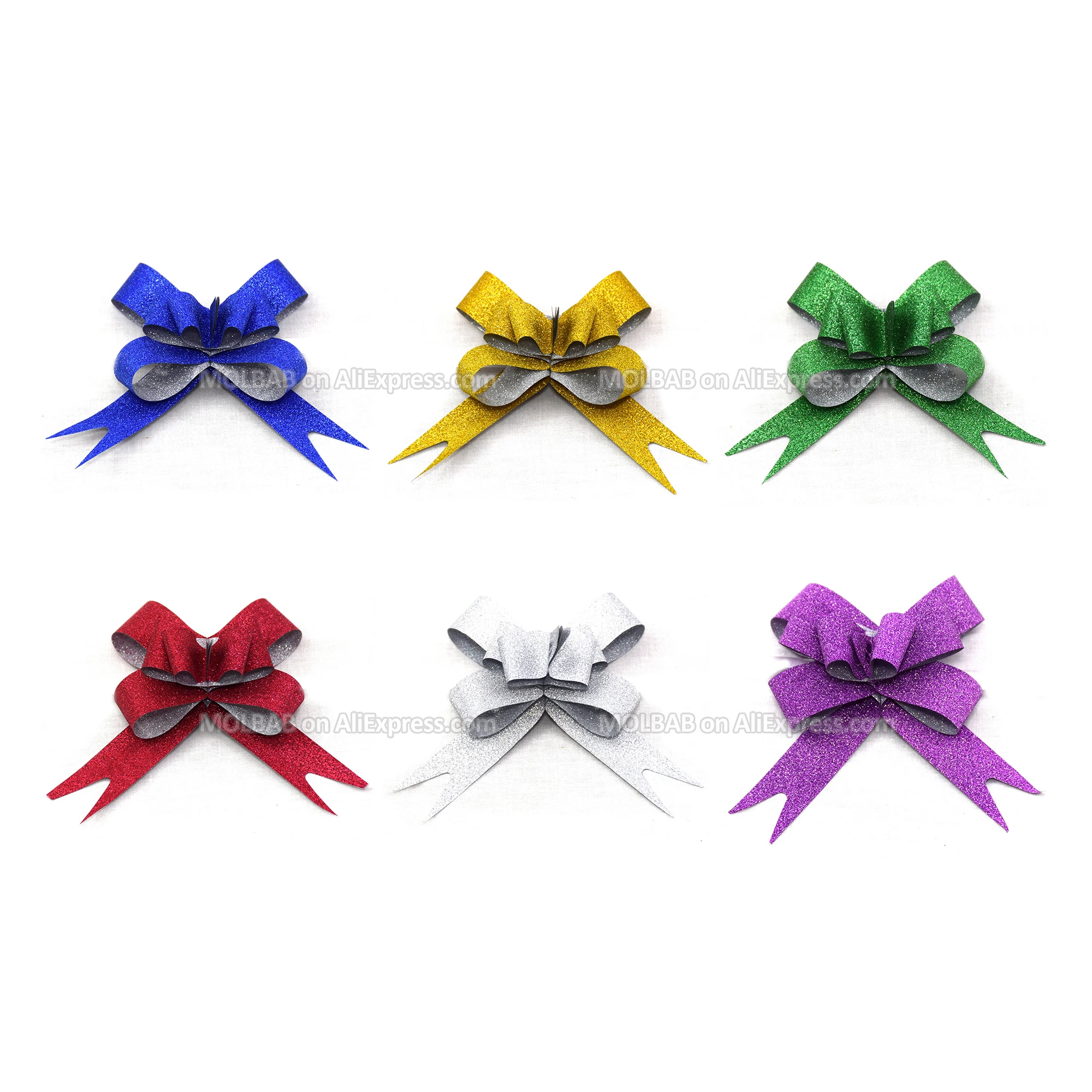 Best Selling Gift Basket Packaging Gold Silver Red Metallic Butterfly Pull Flower  Ribbon Bows - China Ribbon and Pull Bow price
