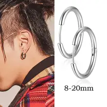 AAAAA качество нержавеющая сталь 2,5 мм 8-20 мм серьги для мужчин панк Модные клипсы для мужчин леди унисекс