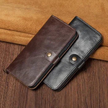 

Flip Leather Case for iPhone 11 11Pro 11Pro Max for iPhone 6 6S Plus 7 8 Plus Genuine Leather Wallet Frosted Phone Cover