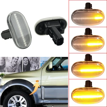 

2PCS Led Dynamic Side Marker Turn Signal Indicator Repeater Light lamp For SUZUKI JIMNY JB64W JB74 JB23 ジムニー/JB64 1999-2019