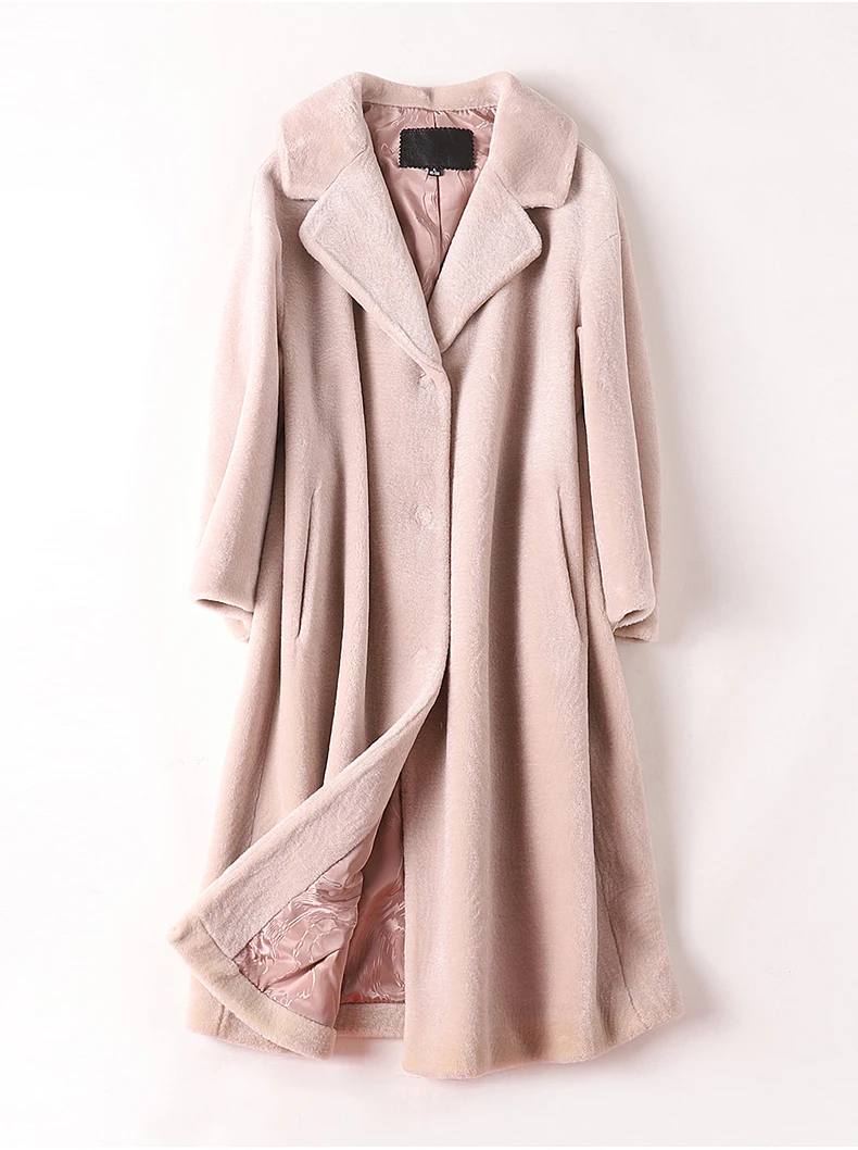 Весенне-осеннее пальто из натурального меха женская одежда корейская винтажная овечья шерсть уличная женская верхняя одежда Abrigo Mujer ZT3617