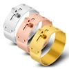 Rock Brand Big Wide Button Bracelets for Men Women Jewelry Belt Desgin Stainless Steel Bangle Jewelry Accessories Souvenir Gift 1