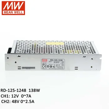 

MEAN WELL RD-125-1248 138W Dual Output 12V 48V DC Switching Power Supply 110V/220V AC to 12V 2.3A 48V 2.3A Power Unit PSU SMPS
