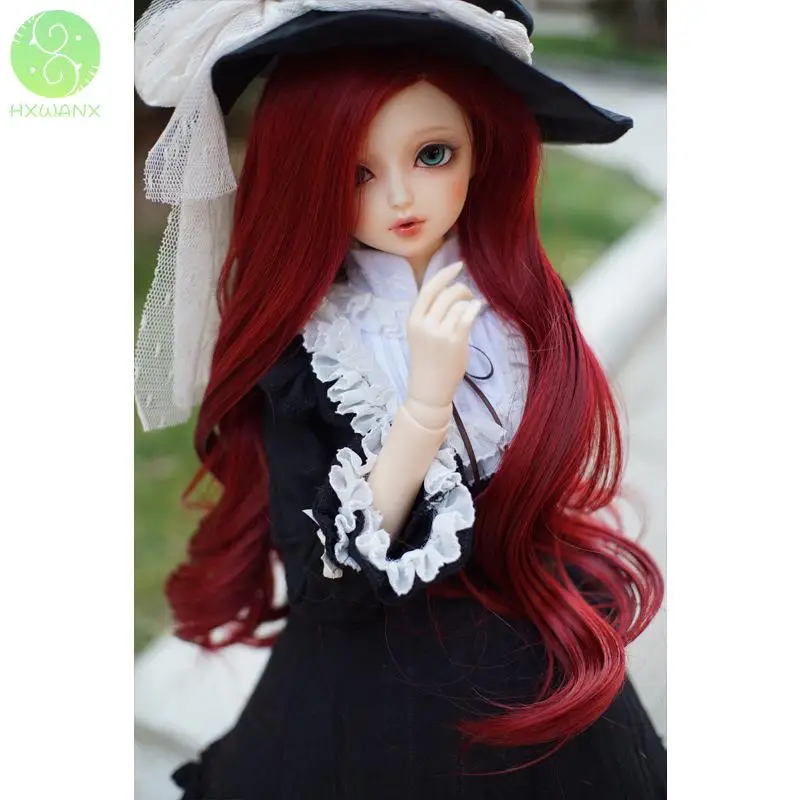 Модная Кукла BJD волосы средней точки большая волна рулон 1/3 1/4 1/6 для кукол парики