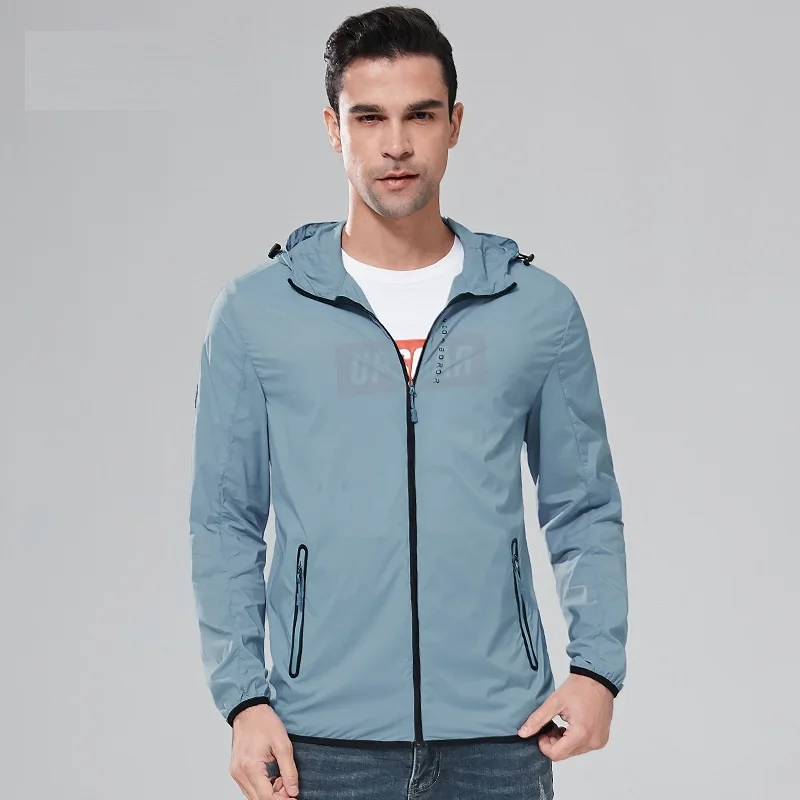 

Thin Sunscreen Jacket Men Spring Autumn Plus Size 5XL Male Cap Overalls Summer sun-proof Windbreaker Jacket Sunscreen Clothing