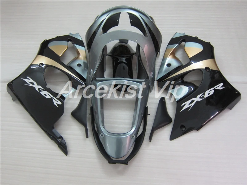 Гоночный велосипед ABS мотоцикл обтекатели комплект подходит для kawasaki Ninja ZX6R 636 1998 1999 6R 98 99 ZX-6R на заказ