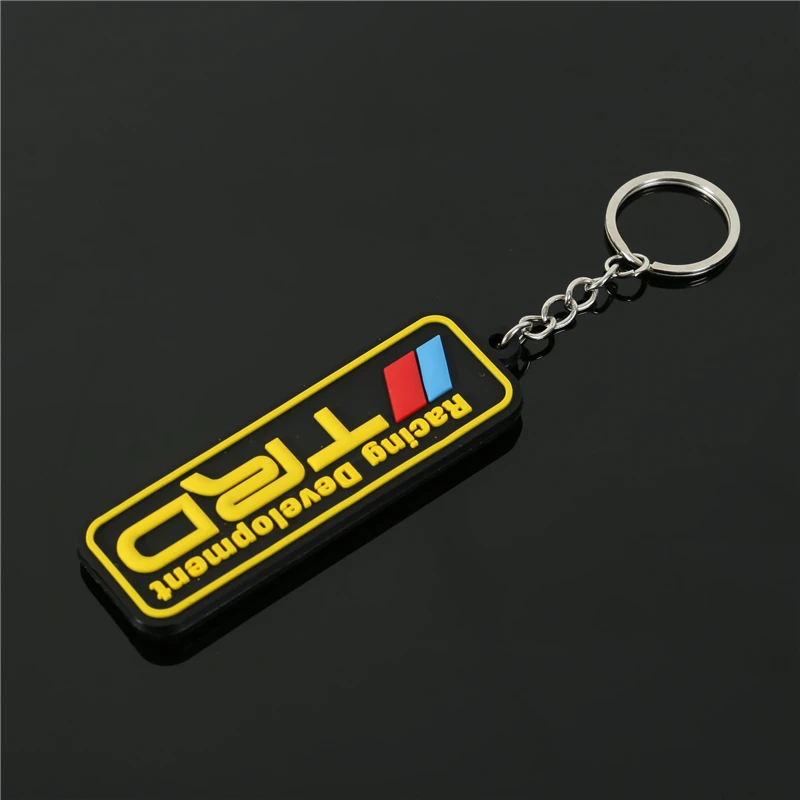 Брелок для мотоцикла, брелок для ключей, резиновый брелок для TRD Racing Motors, аксессуары, двухсторонний, с принтом, высокое качество