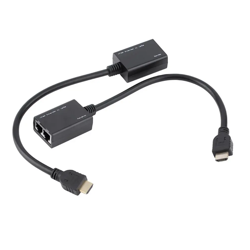 2 шт. HDMI, Овер-RJ45 CAT5e CAT6 UTP LAN Ethernet Симметрирующий удлинитель повторитель-1080 p 3D Расширенный линейный кабель