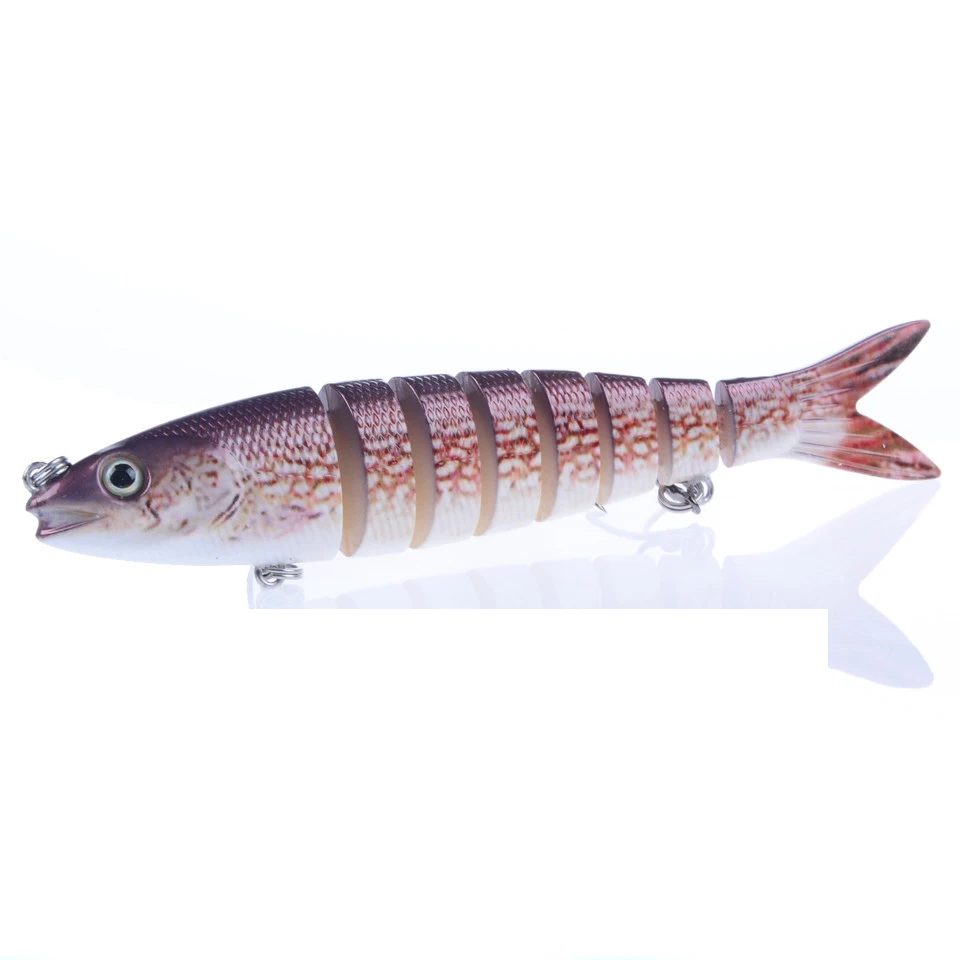 color-5 12cm / 19g new swimming layer 8 section trout Fishing lure Artificial simulation fishing food fishing gun - Цвет: color-5