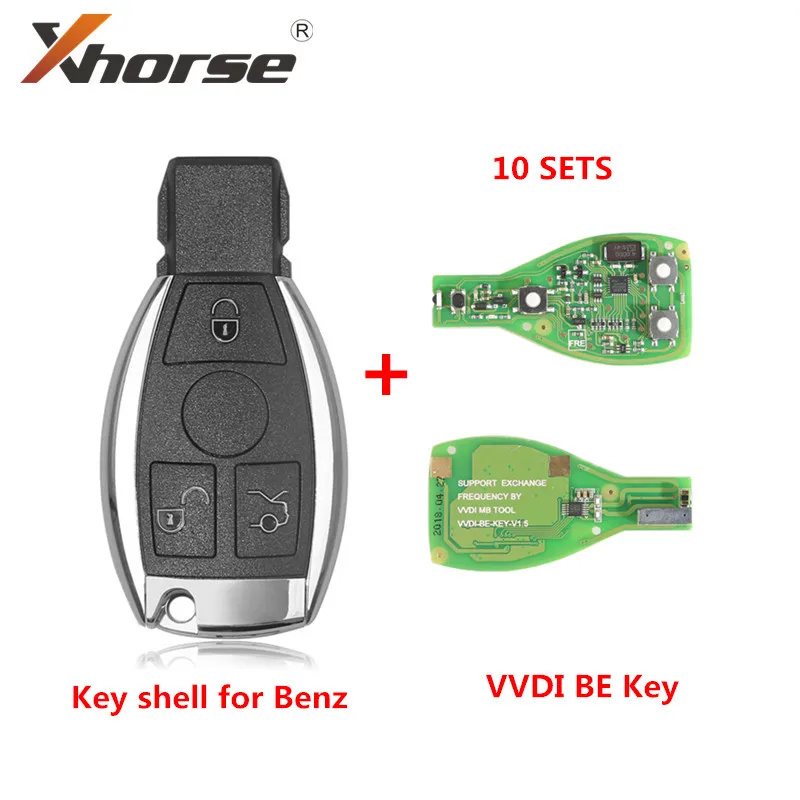 Корпус Ключа 3 кнопки для сборки Mercedes Benz можно выбрать V1.5 XNBZ01EN Xhorse VVDI BE Key Pro