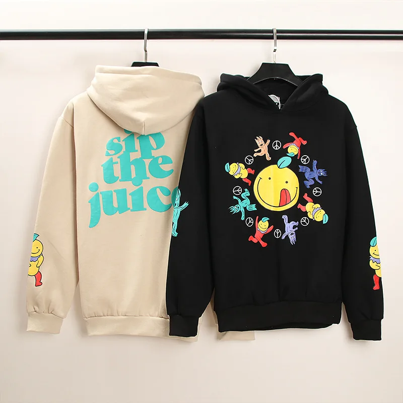 Толстовка мужская с надписью Sip The Juice уличная одежда принтом граффити Канье Уэста
