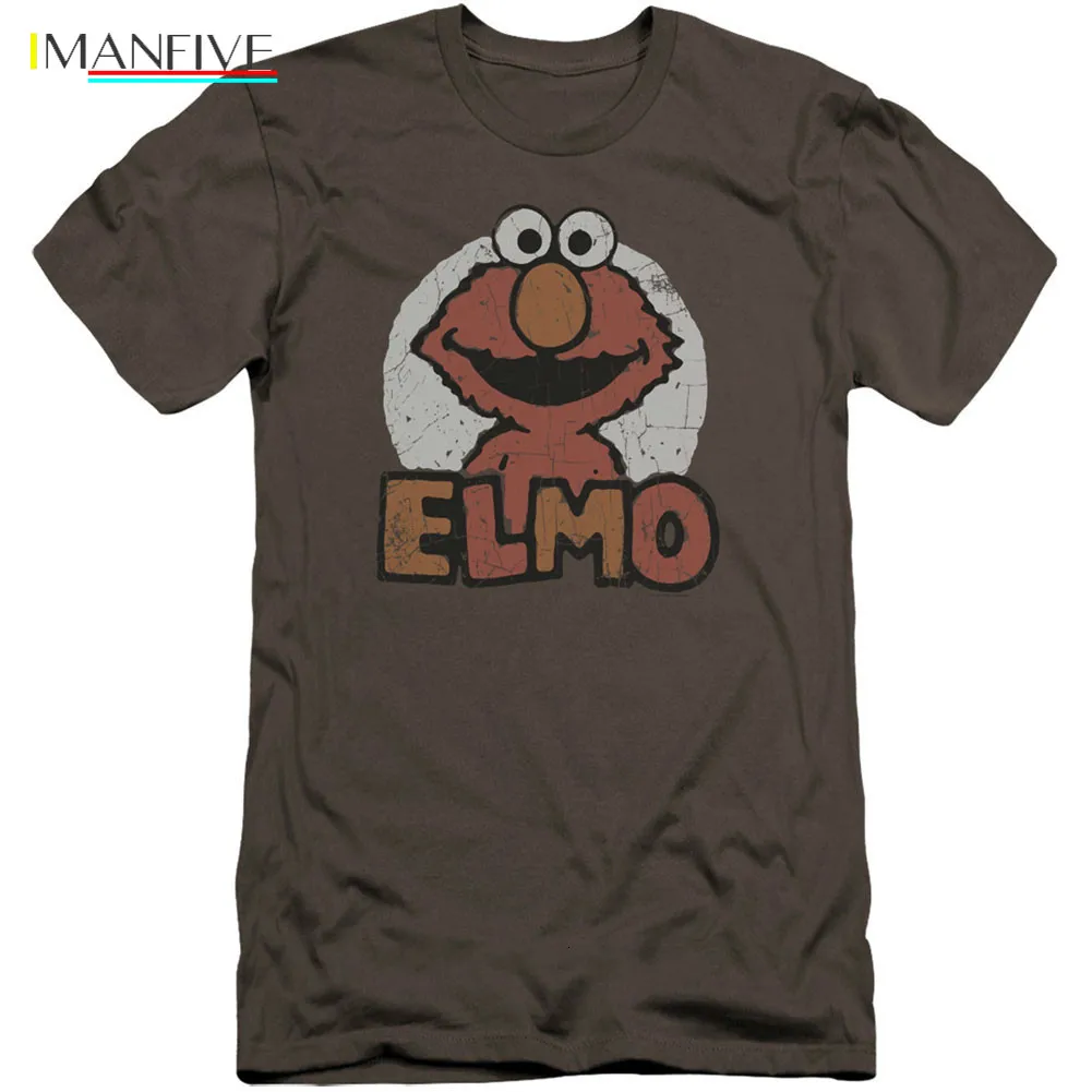 

Funny Men t shirt novelty tshirt Sesame Street Elmo Name PIMANFIVEium Canvas Brand Slim Fit T-Shirt Short Casual